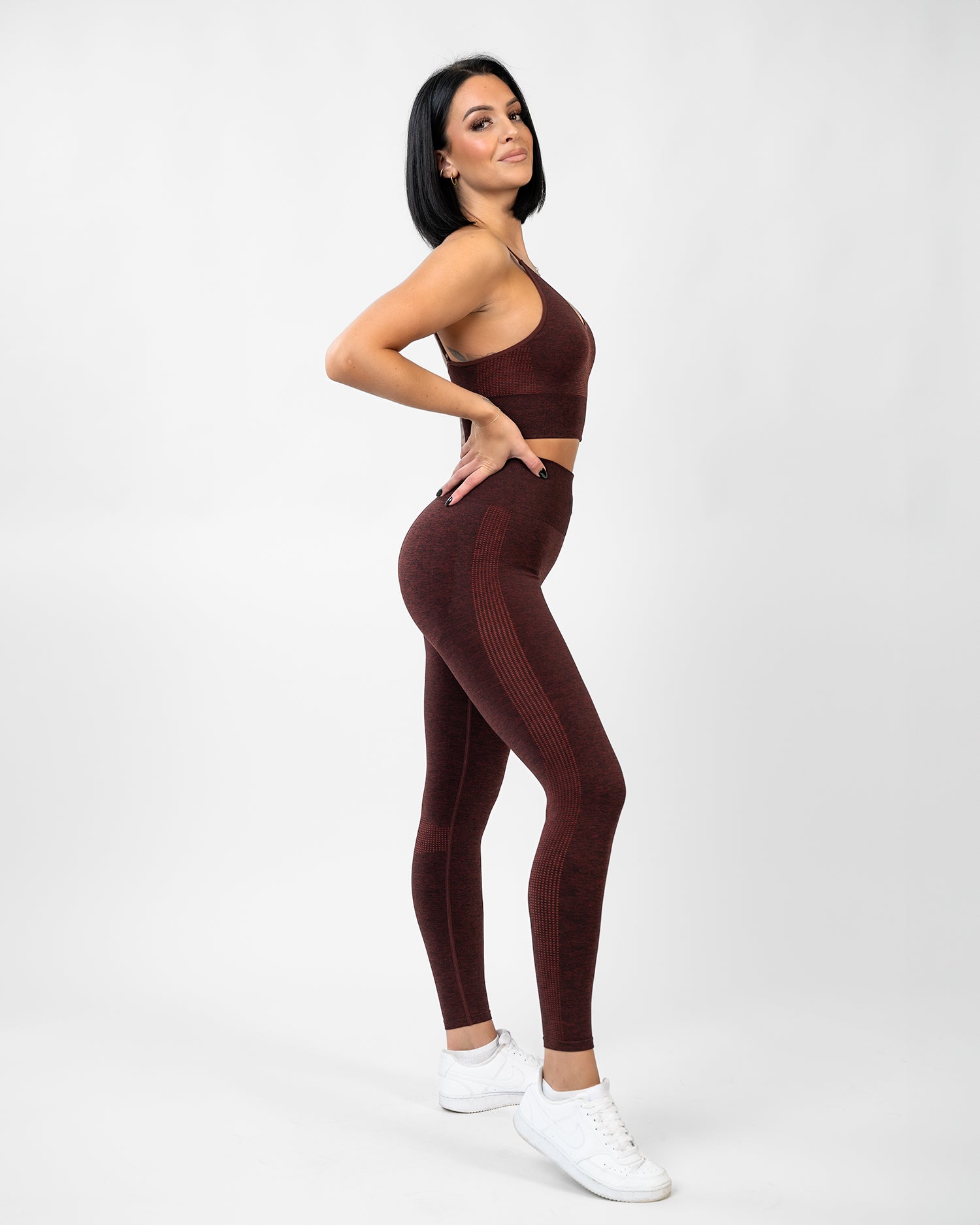 GAVELO Seamless Booster Melange Ruby Tights